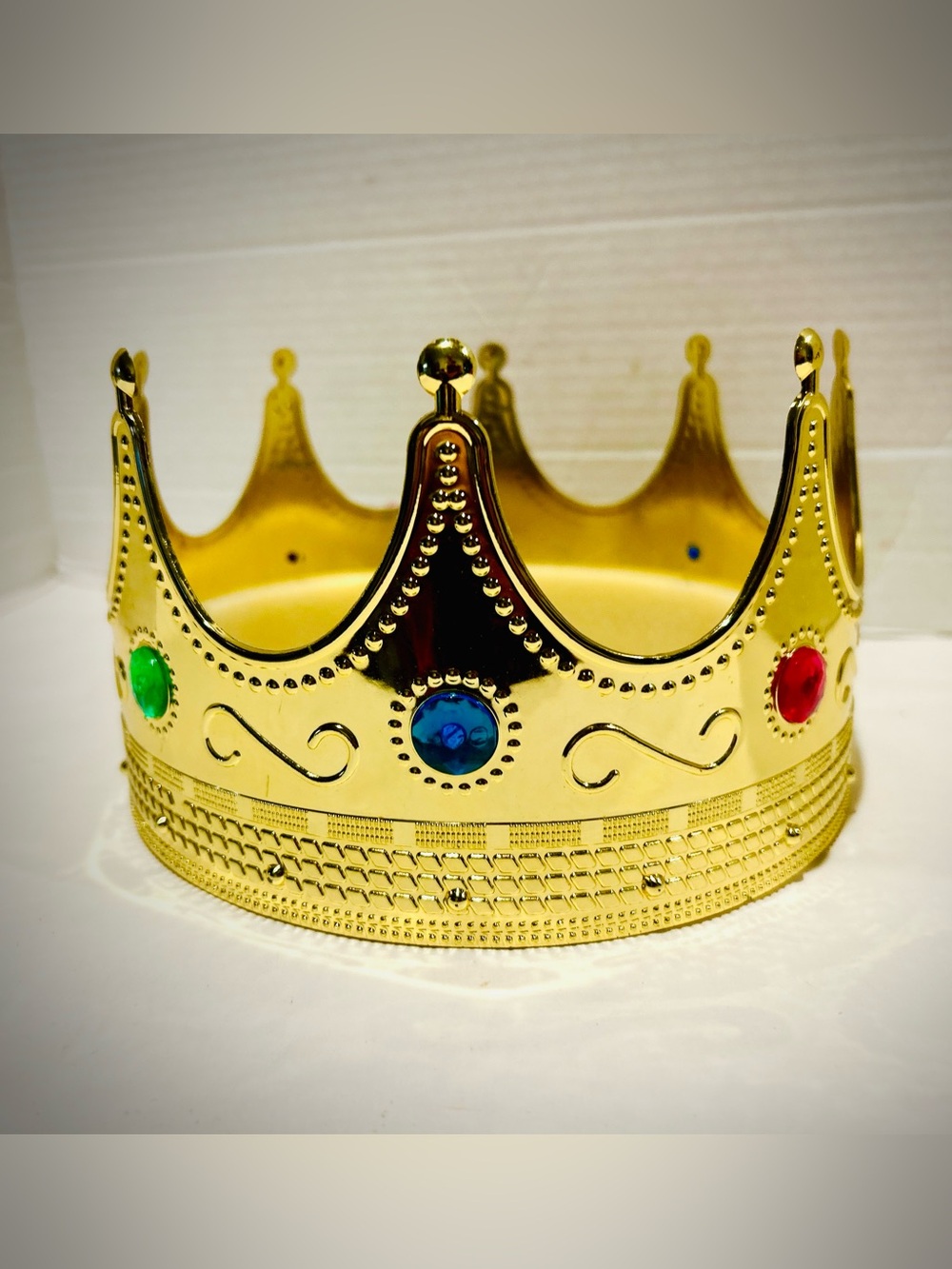 Regal Gold King Crown Costume Accessory Faux Gemstones